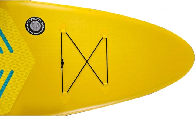 Gelbes aufblasbares SUP-Paddleboard 350 cm mit Sitz und Zubehör