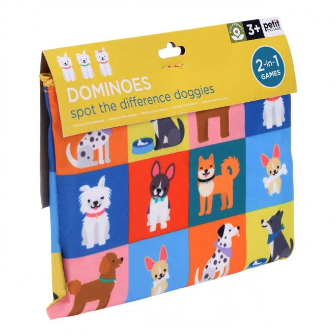 2-in-1 Domino Hunde/Zahlen von Petit Collage