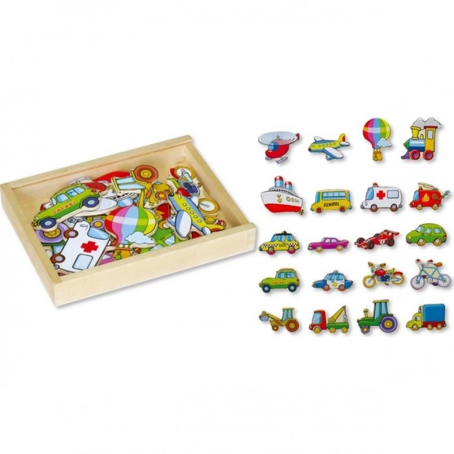 Dřevěné Magnetische Fahrzeuge Spielset