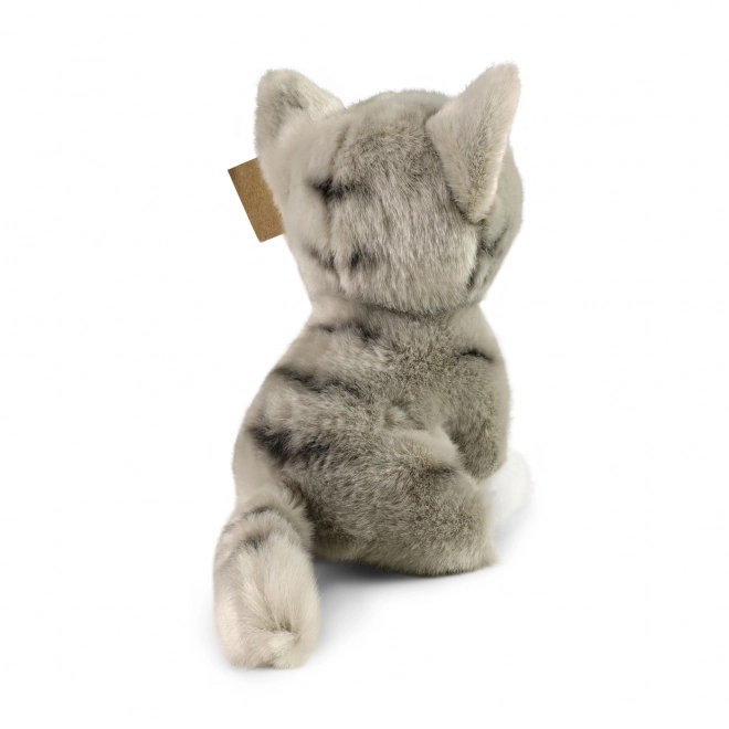 Graue Plüschkatze 18 cm umweltfreundlich