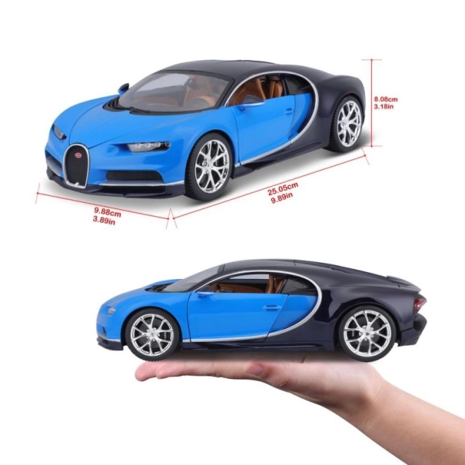 Bburago Bugatti Chiron Modellauto Blau/Blau