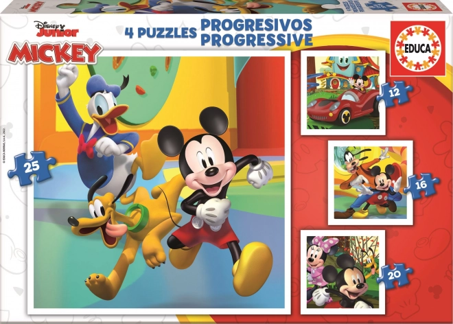 Educa Puzzle Mickey und Freunde 4 in 1