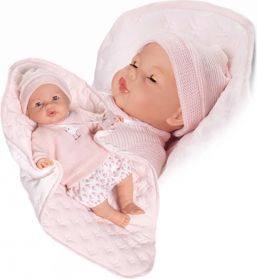 Augenklappende Puppe Baby Antonio Juan mit Geräuschen - 37 cm