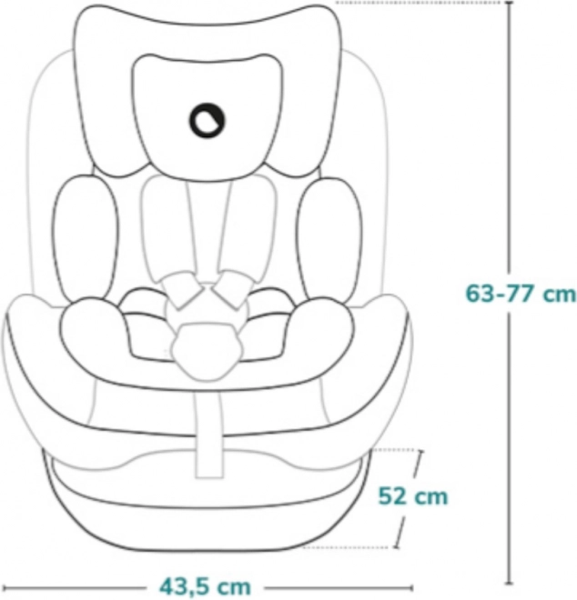 Lionelo drehbarer Kindersitz Bastiaan One i-Size Pink Rose