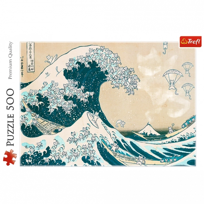 Puzzle 500 Teile – Große Katzenwelle Trefl