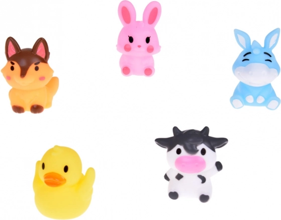 Gummi-Fingerpuppen Bauernhof-Tiere - Set mit 5 Figuren