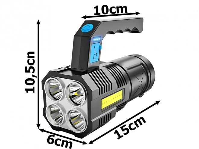 Leistungsstarke LED Camping- und Suchscheinwerfer Taschenlampe