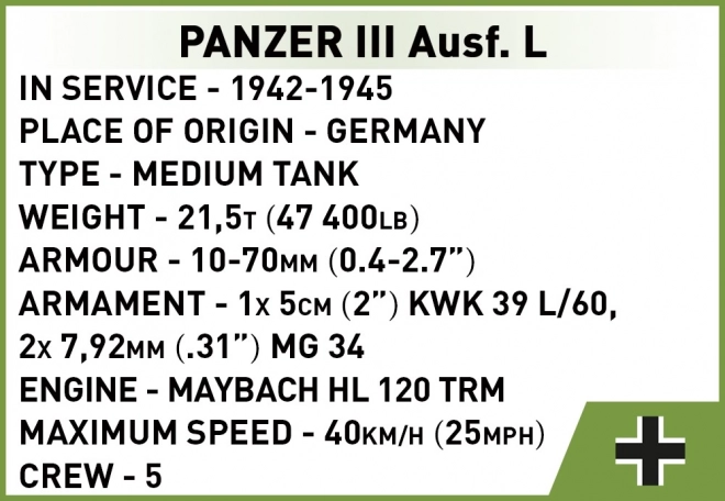 Panzer III Ausf.L Baustein Modell