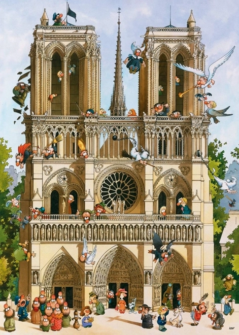 Heye Puzzle Cartoon Classics: Ein Hoch auf Notre Dame mit 1000 Teilen