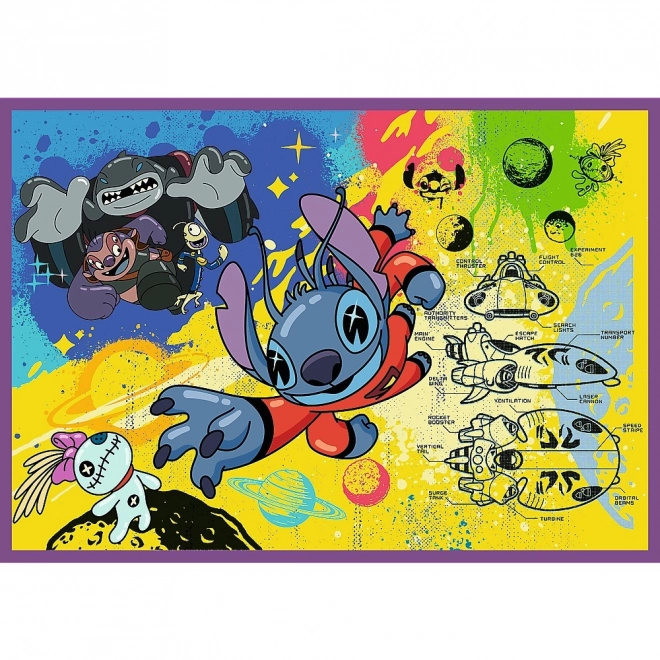 Außergewöhnliches Stitch-Puzzle 4-in-1 Set