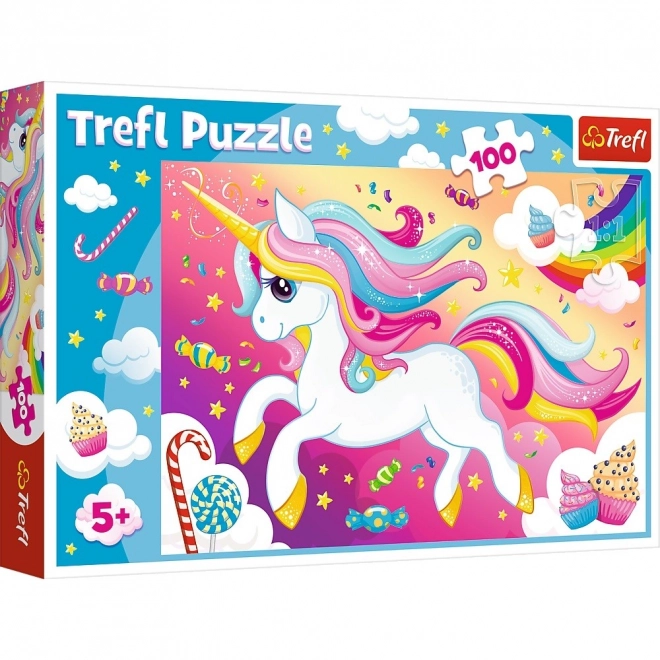 Puzzle mit 100 Teilen - Schöner Einhorn