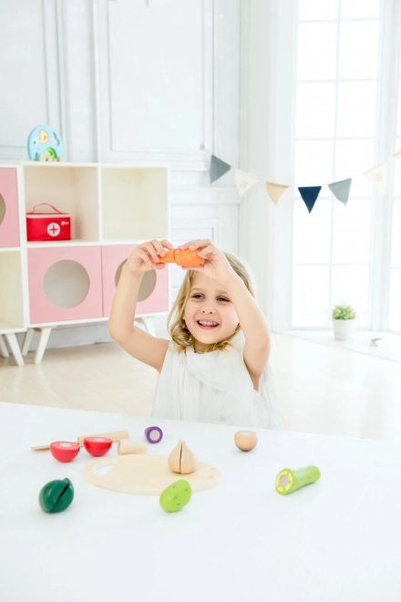 Holz Gemüse Schneideset für Kinder