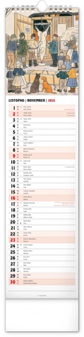 Notique Wandkalender Josef Lada 2025