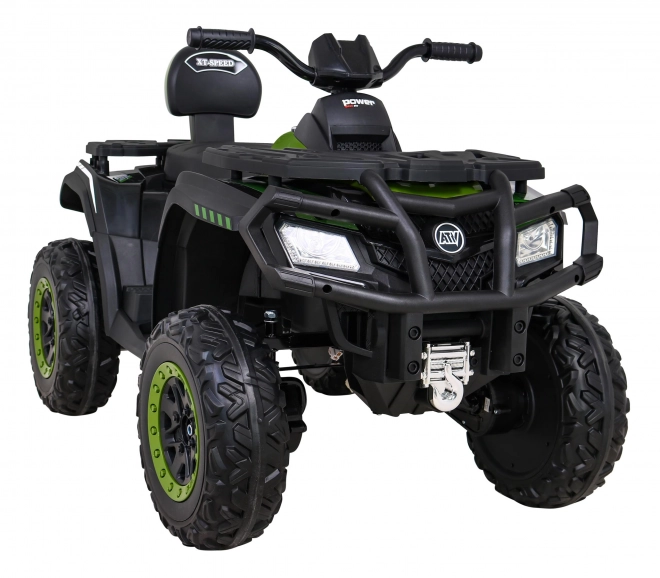 Kinder-Quad XT-Speed Grün + 4x4 + EVA + Langsamer Start + MP3 Radio + LED-Leuchte