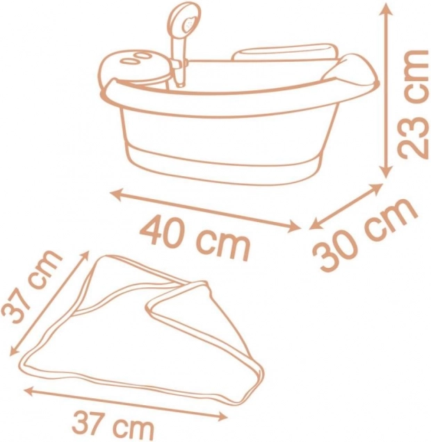 Badewanne für Puppen Smoby Baby Nurse mit elektronischer Dusche