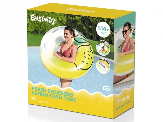 Bestway Schwimmring mit Griffen Zitrone 114 cm