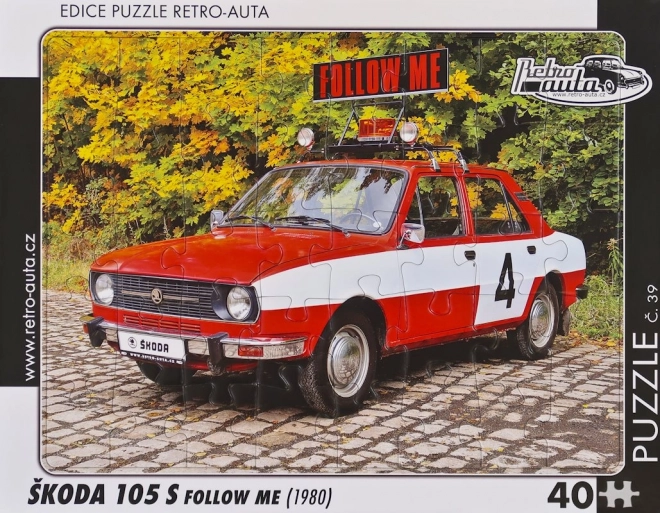 Retro Fahrzeuge Puzzle ŠKODA 105 S Follow Me 1980