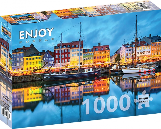 Puzzle Alter Hafen von Kopenhagen - 1000 Teile