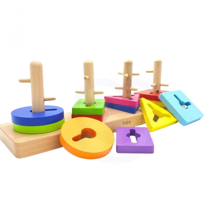 Holzpuzzle mit Formen