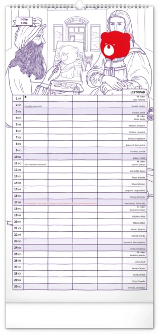 Familienplaner Kalender Teribear 2025