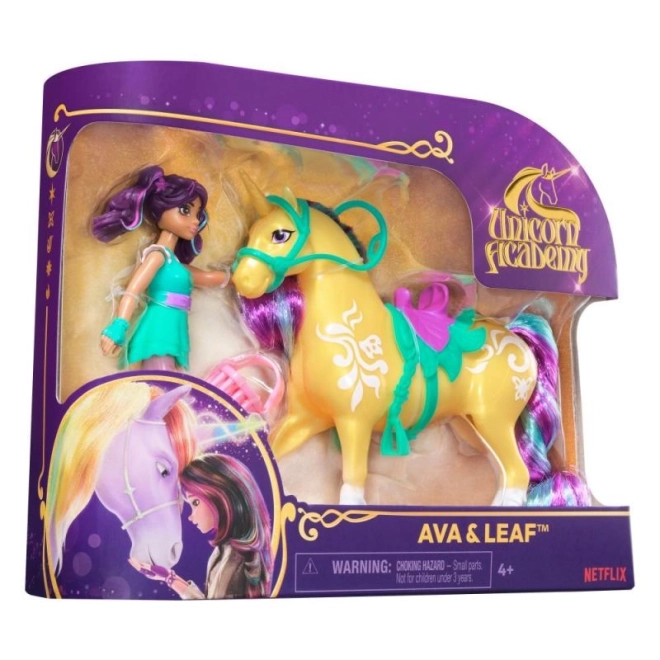 Unicorn Academy Spielfigur Set Ava und Blatt