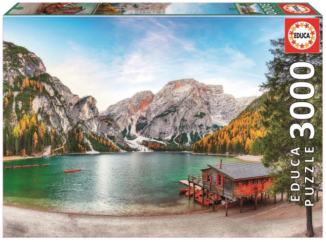 EDUCA Puzzle Lago di Braies im Herbst, Italien 3000 Teile