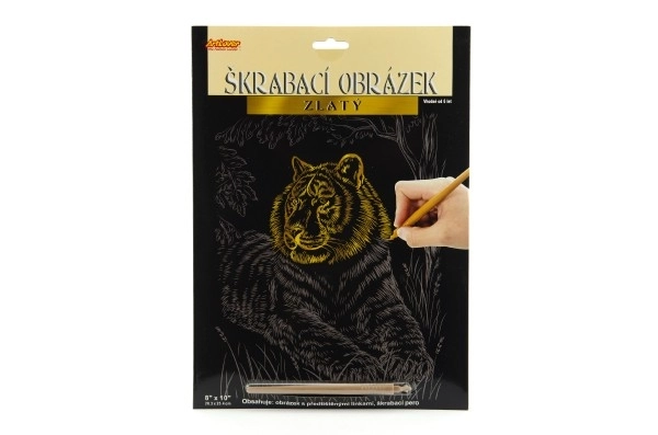 ArtLover Kratzbild Goldener Tiger