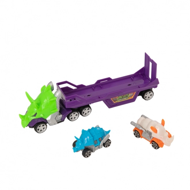 Teamsterz Dinosaurier-LKW mit 2 Autos