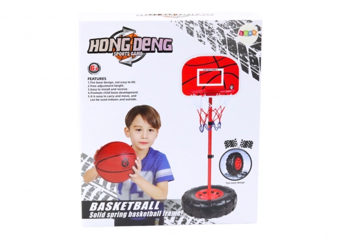 Regulierbarer Basketballkorb mit Ball und Pumpe 1,7m