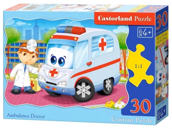 Puzzlemotiv Ambulance für Kinder - 30 Stück