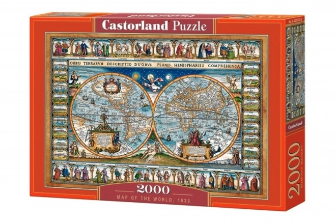 Castorland Puzzle Weltkarte 1639, 2000 Teile