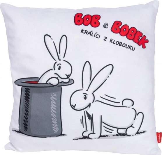 BOB A BOBEK Kissen 30 × 30 cm – Motiv: beim Training