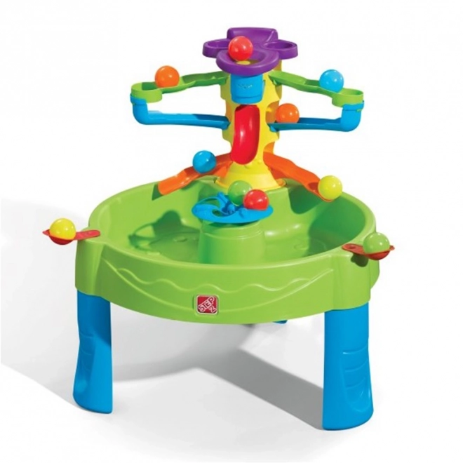 Farbenfroher Wasser-Spieltisch mit Bällen 2-in-1