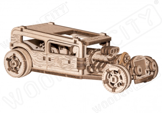 Holz 3D Puzzle - Hot Rod Auto