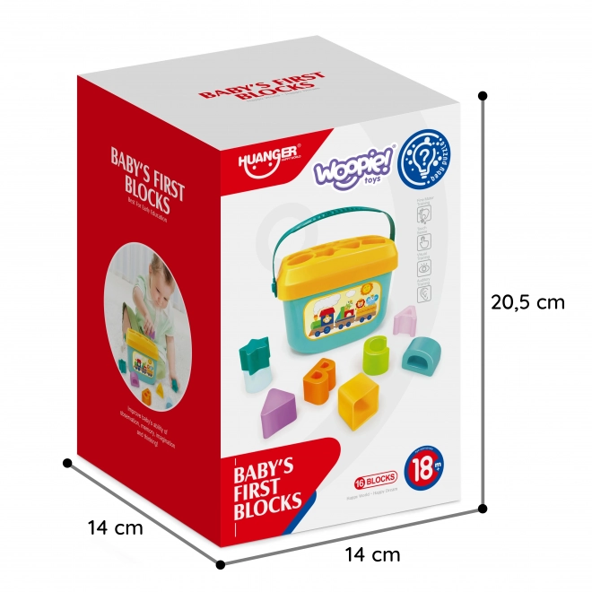 Woopie Kinder Sortierbox 2-in-1 mit Koffer und Lernalphabet