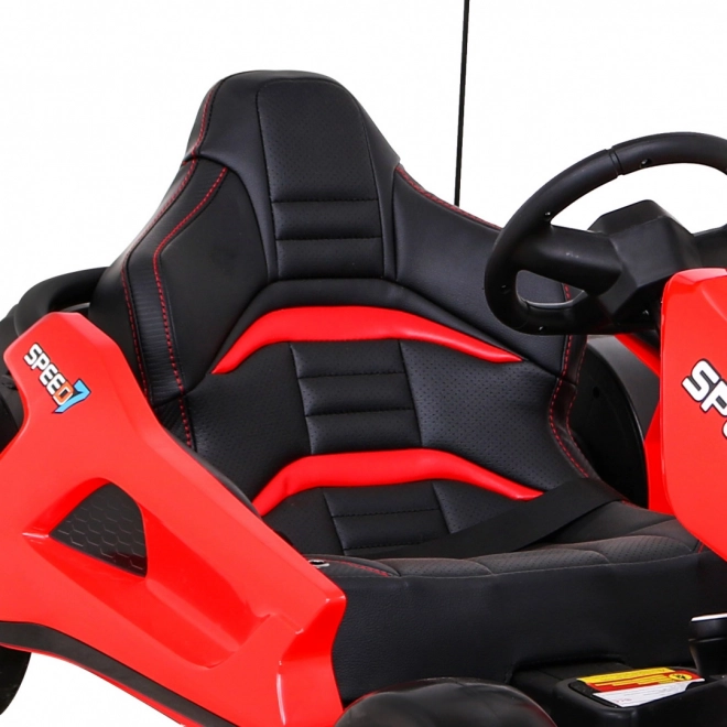 Speed 7 Drift King batteriebetriebenes Gokart für Kinder Rot + Drift-Funktion + Sportsitz + 2 Geschwindigkeiten + EVA