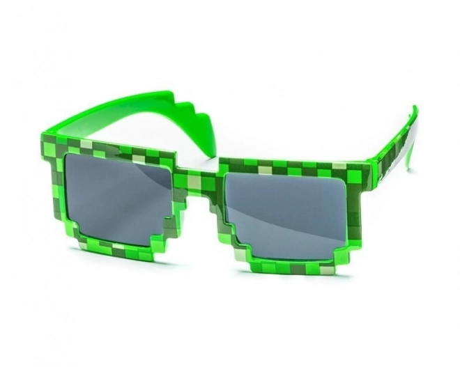 8-Bit Pixel Partybrille im Minecraft Stil