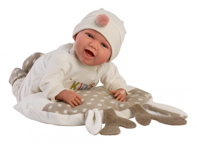 Realistische Baby-Puppe mit Geräuschen, weichem Körper - 42 cm