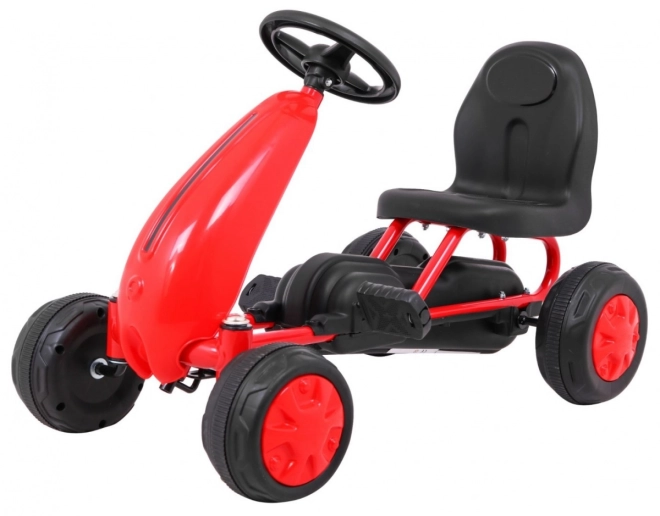 Erster Pedal-Gokart Für Kinder mit Kettenantrieb in Weiß – Rot