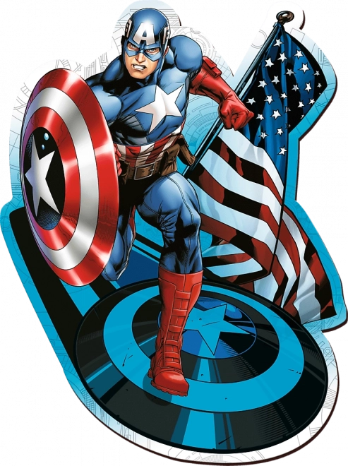 Trefl Holzpuzzle Unerschrockener Captain America 160 Teile