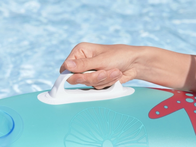 Bestway aufblasbarer Schwimmring mit Rückenlehne Korallenriff Design