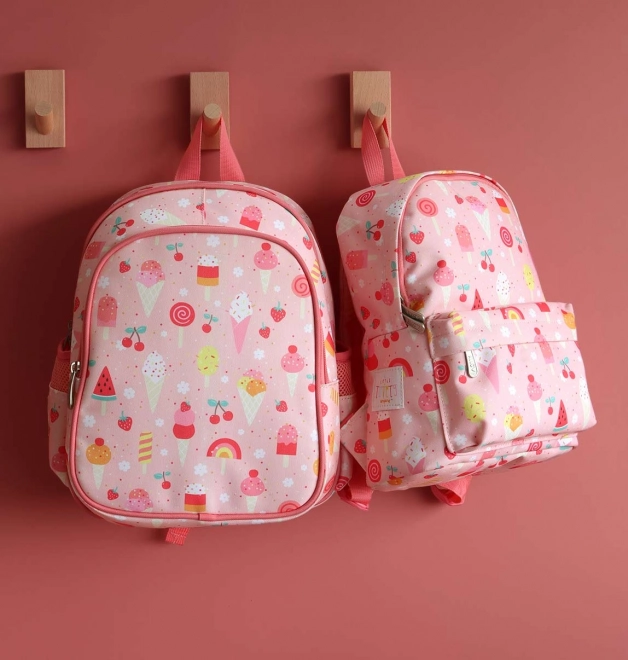 Kinderrucksack mit Eiscreme-Motiv