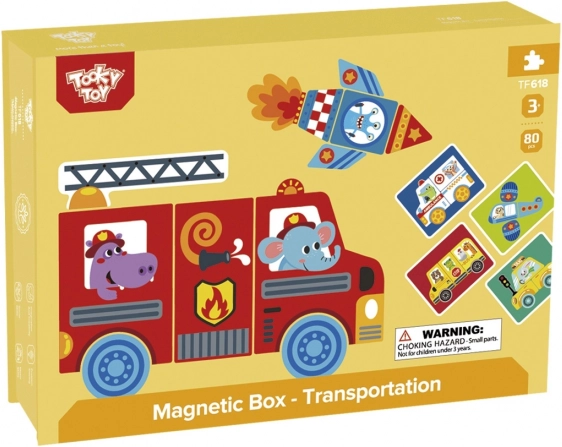 Tooky Toy Magnetischer Montessori-Schrank mit 80 Teilen