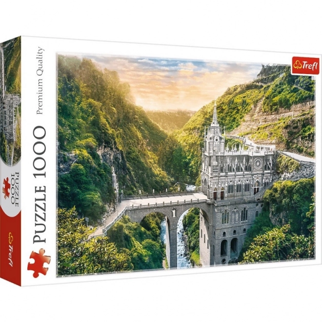 Puzzle Svatyně Las Lajas Kolumbien 1000 Teile