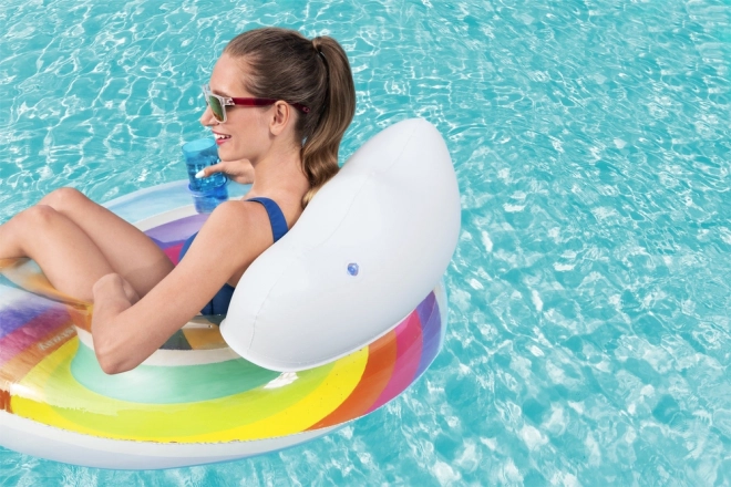 Aufblasbarer Schwimmring Regenbogen 107 cm