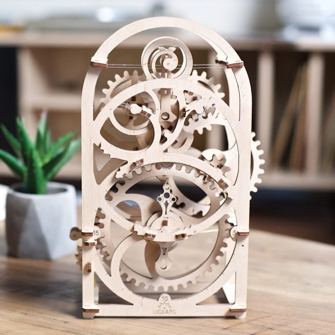 Mechanische 3D-Holzpuzzle Uhr mit Timer - 20 Minuten