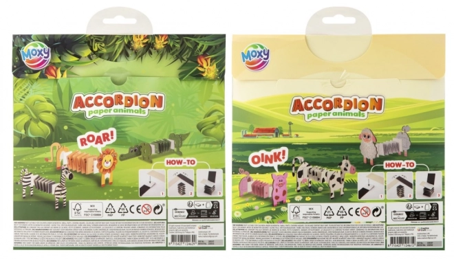 Faltbare Akkordeon-Papier-Tiere Moxy