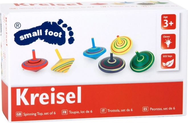 Holzkreisel-Set von Small Foot (6 Stück)