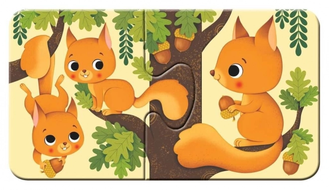 Erste Puzzles Tiere und ihre Jungen