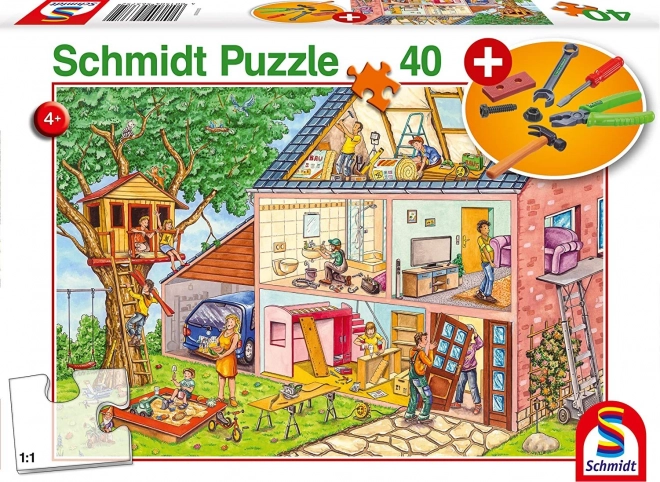 Schmidt Puzzle Fleißige Handwerker 40 Teile mit Werkzeug
